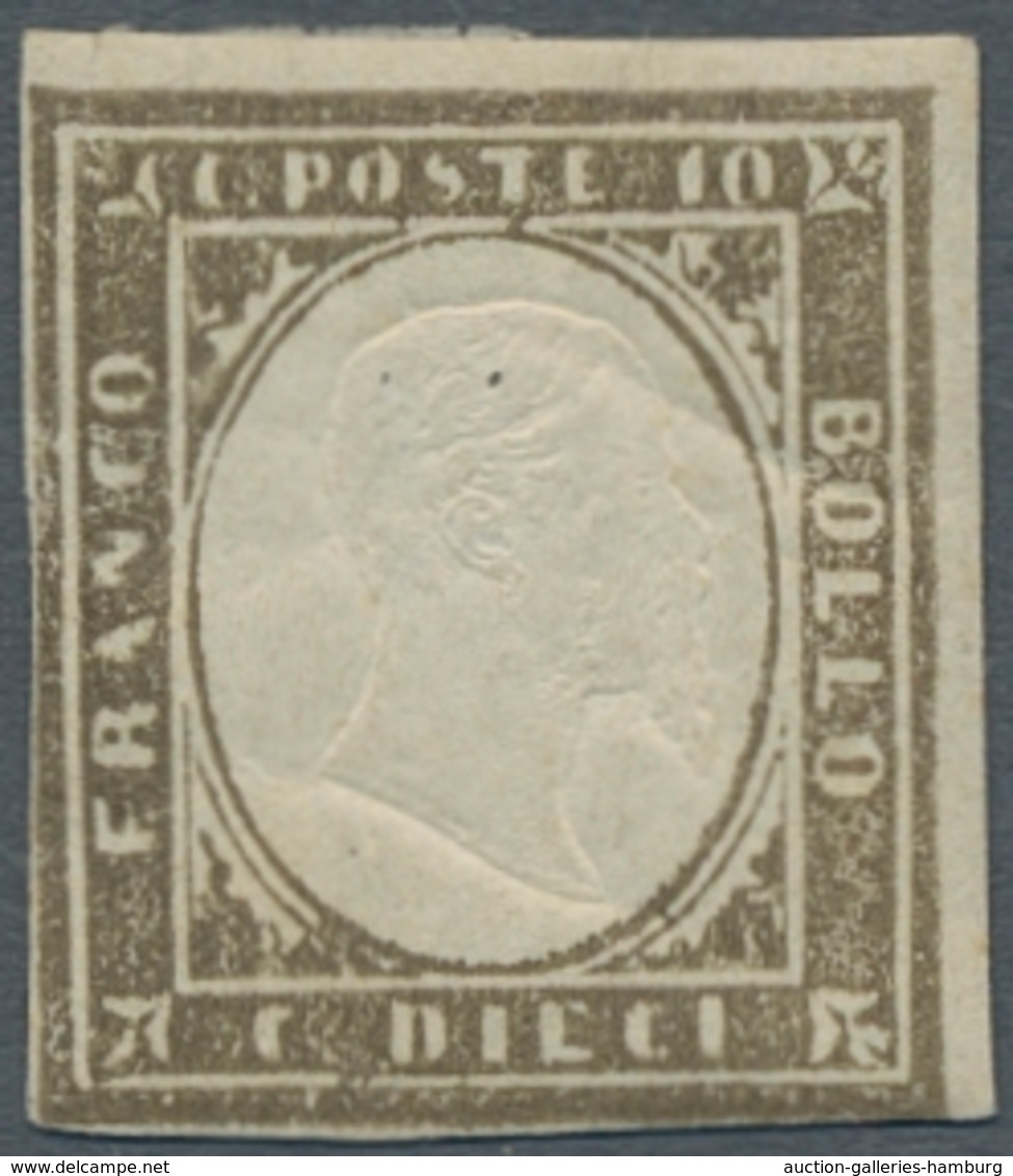 Italien - Altitalienische Staaten: Sardinien: 1855-1862, 5 C. bis 40 C. Victor Emanuel II., elegante