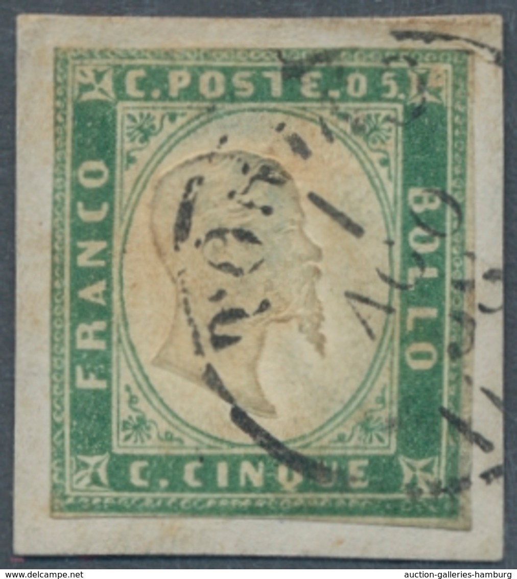 Italien - Altitalienische Staaten: Sardinien: 1855-1862, 5 C. bis 40 C. Victor Emanuel II., elegante