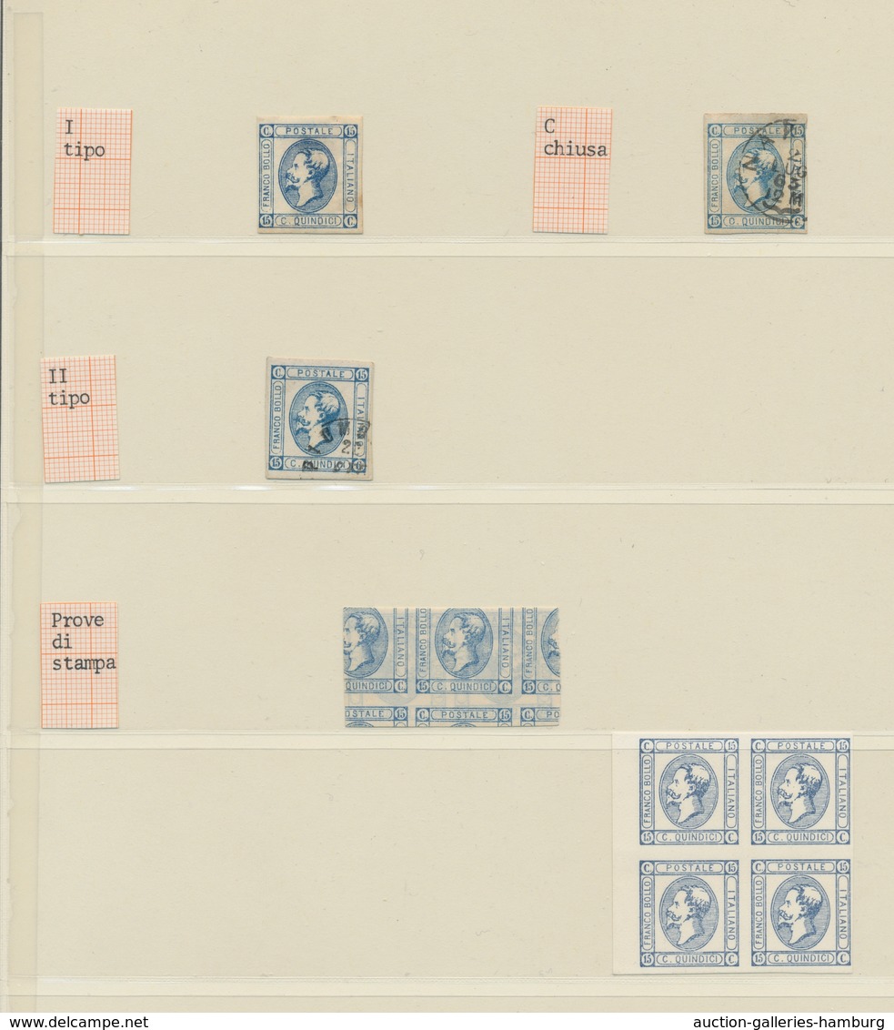 Italien: 1861-96, ungebrauchte oder/und gestempelte Sammlung inkl. Porto- und Paketmarken sowie Post