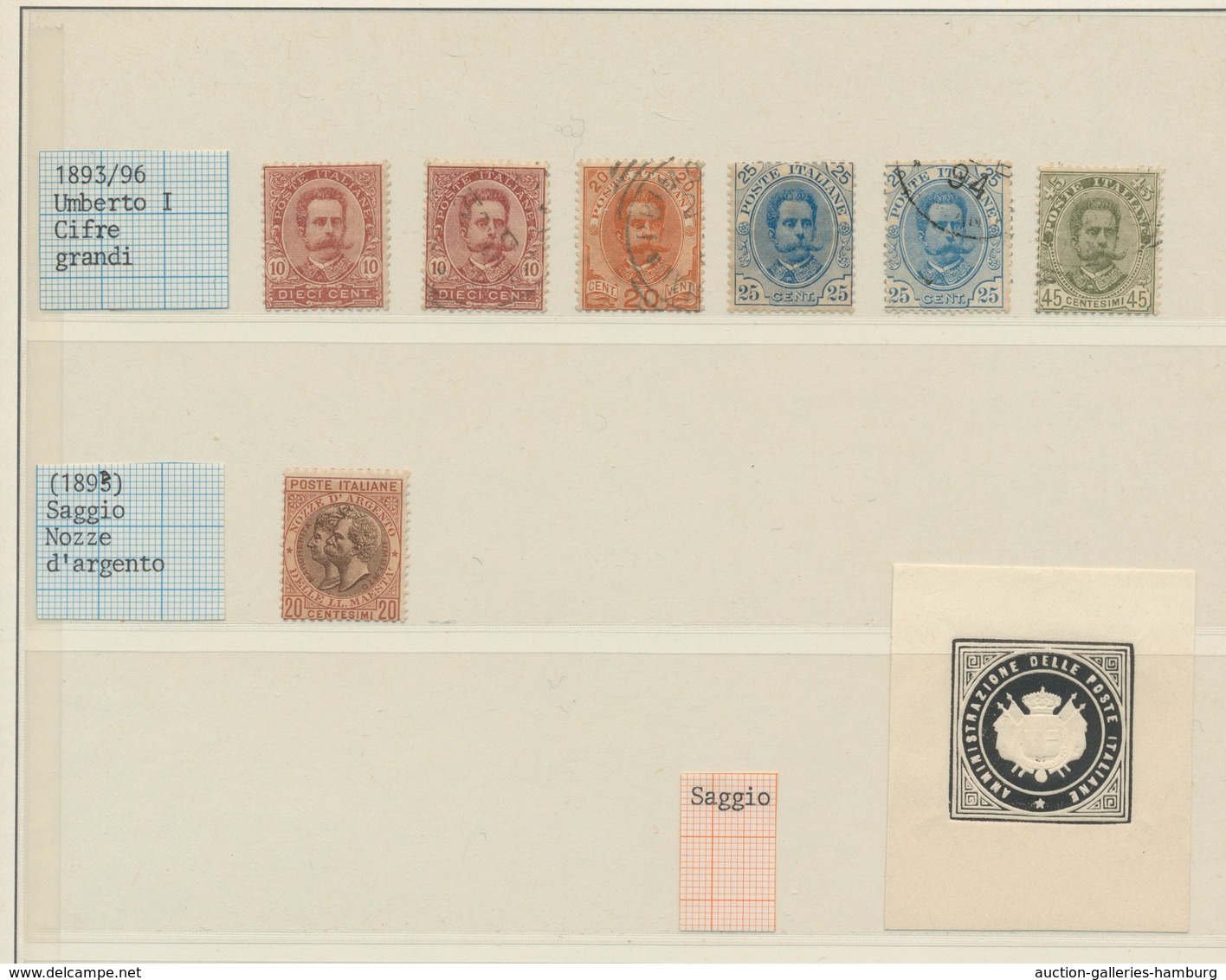 Italien: 1861-96, ungebrauchte oder/und gestempelte Sammlung inkl. Porto- und Paketmarken sowie Post