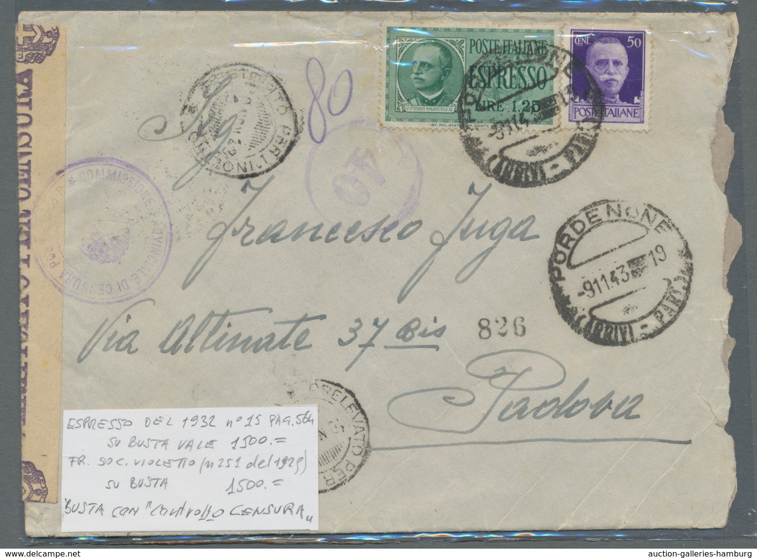 Italien: 1846-1980 - Interesting And Rich Lot Of Postal Items, From Pre-philately To The 1970s, Incl - Marcophilia