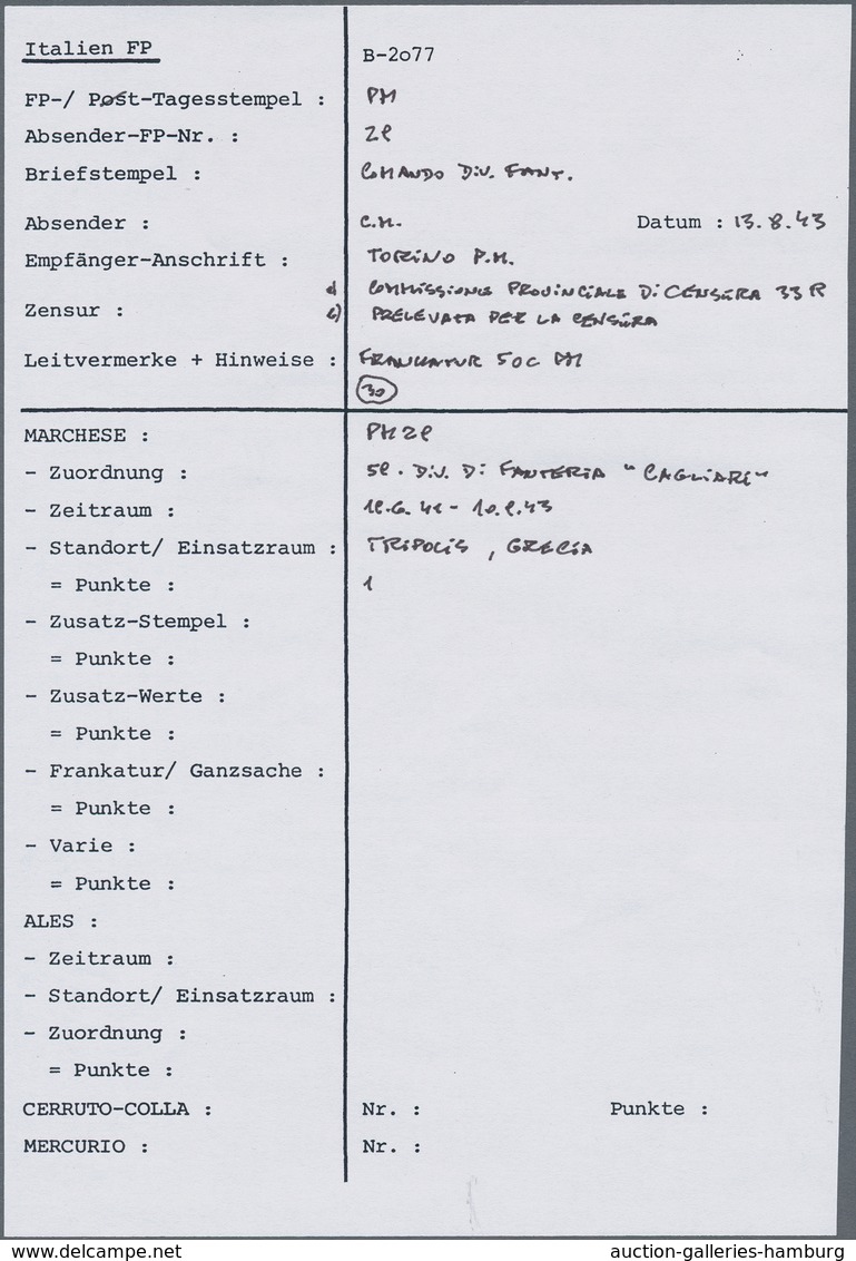 Italienische Besetzung 1941/43 - Griechenland: 1941/43 (ca.) Lot Of 40 Letters From The Italian Occu - Cefalonia & Itaca