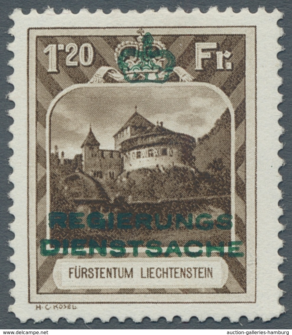 Liechtenstein: 1912-1994 umfangreiche, postfrische Sammlung mit Dienst 1/19 u. vielen guten u. selte