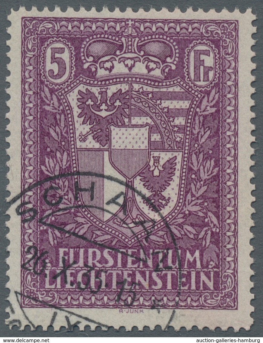 Liechtenstein: 1921/1989 ca. sauber gestempelte Sammlung mit vielen guten u. seltenen Ausgaben, ua.