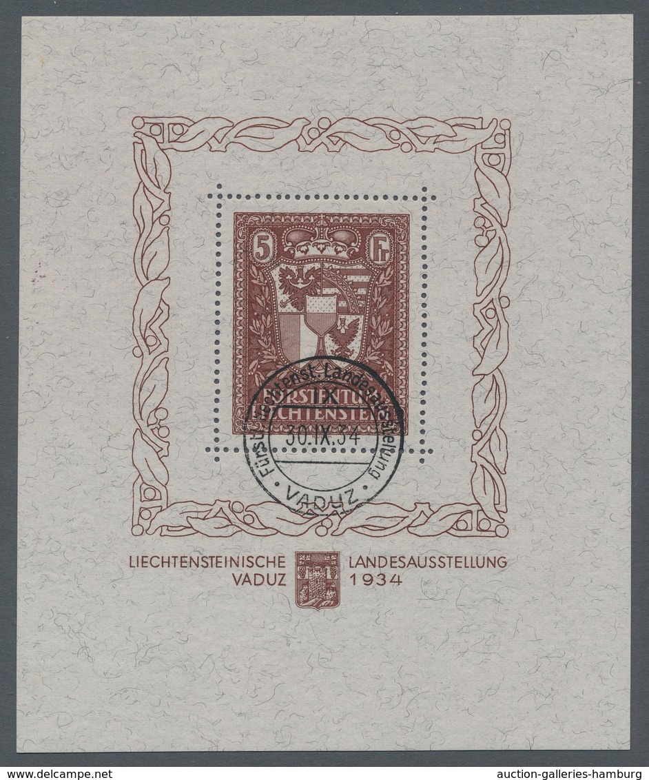 Liechtenstein: 1921/1989 ca. sauber gestempelte Sammlung mit vielen guten u. seltenen Ausgaben, ua.