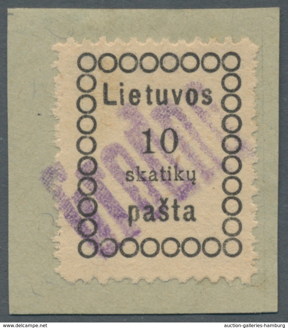 Litauen: 1918/1919, Complete Stamped Collection Of The First 5 Issues, As Encore Raseiniai No.1. No. - Lituania