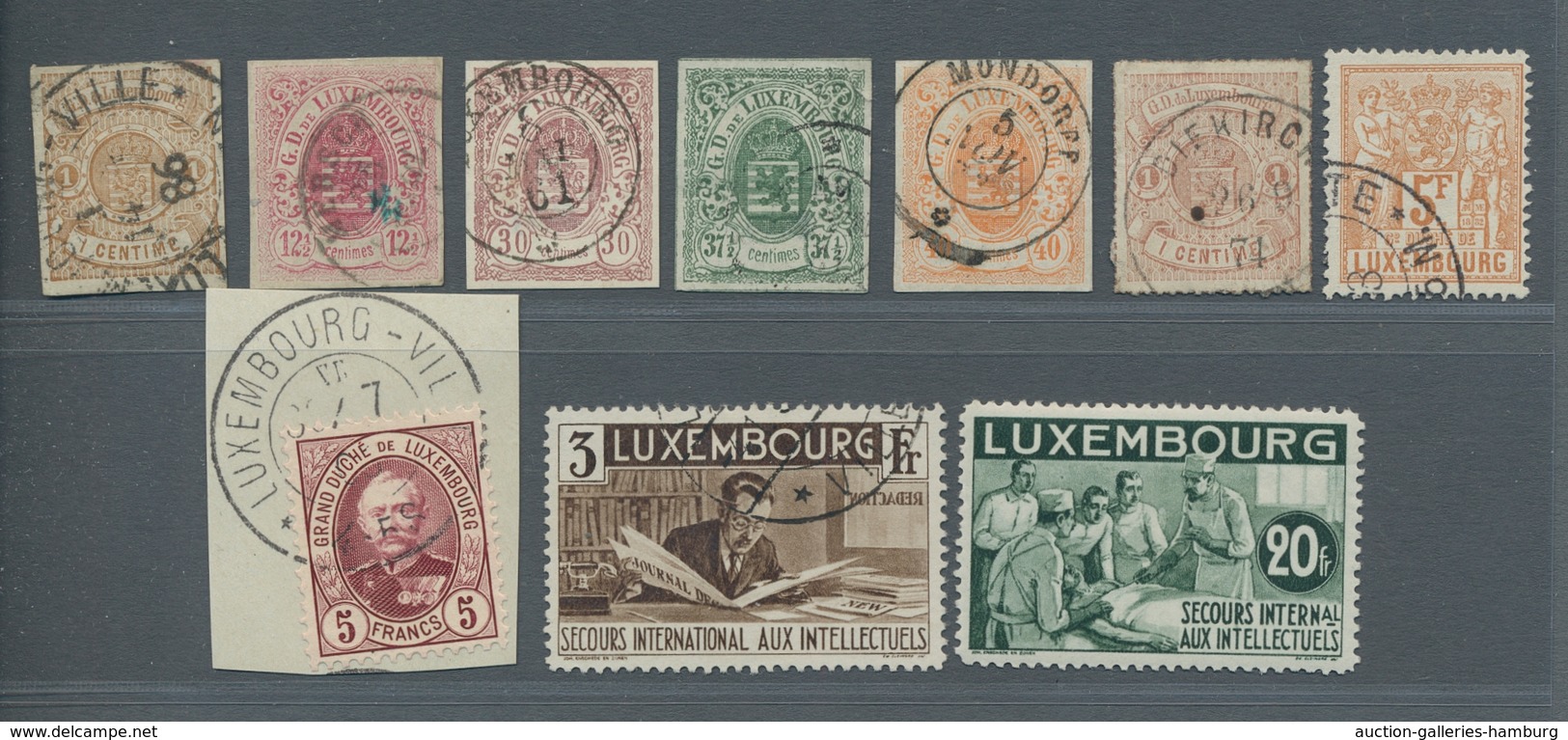 Luxemburg: 1859- 1984 Ca. Interessante, Teils Spezialiserte, Meist Gestempelte Sammlung Mit Dienst I - Otros & Sin Clasificación