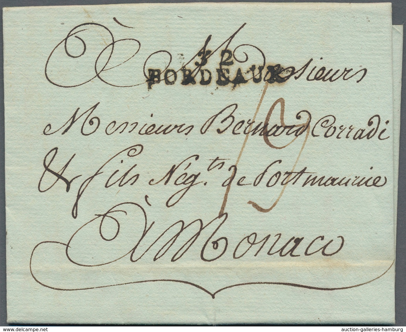 Monaco - Vorphila: 1791/1810, INCOMING MAIL, 22 Folded Letters From Mostly Different French Cities A - ...-1885 Vorphilatelie