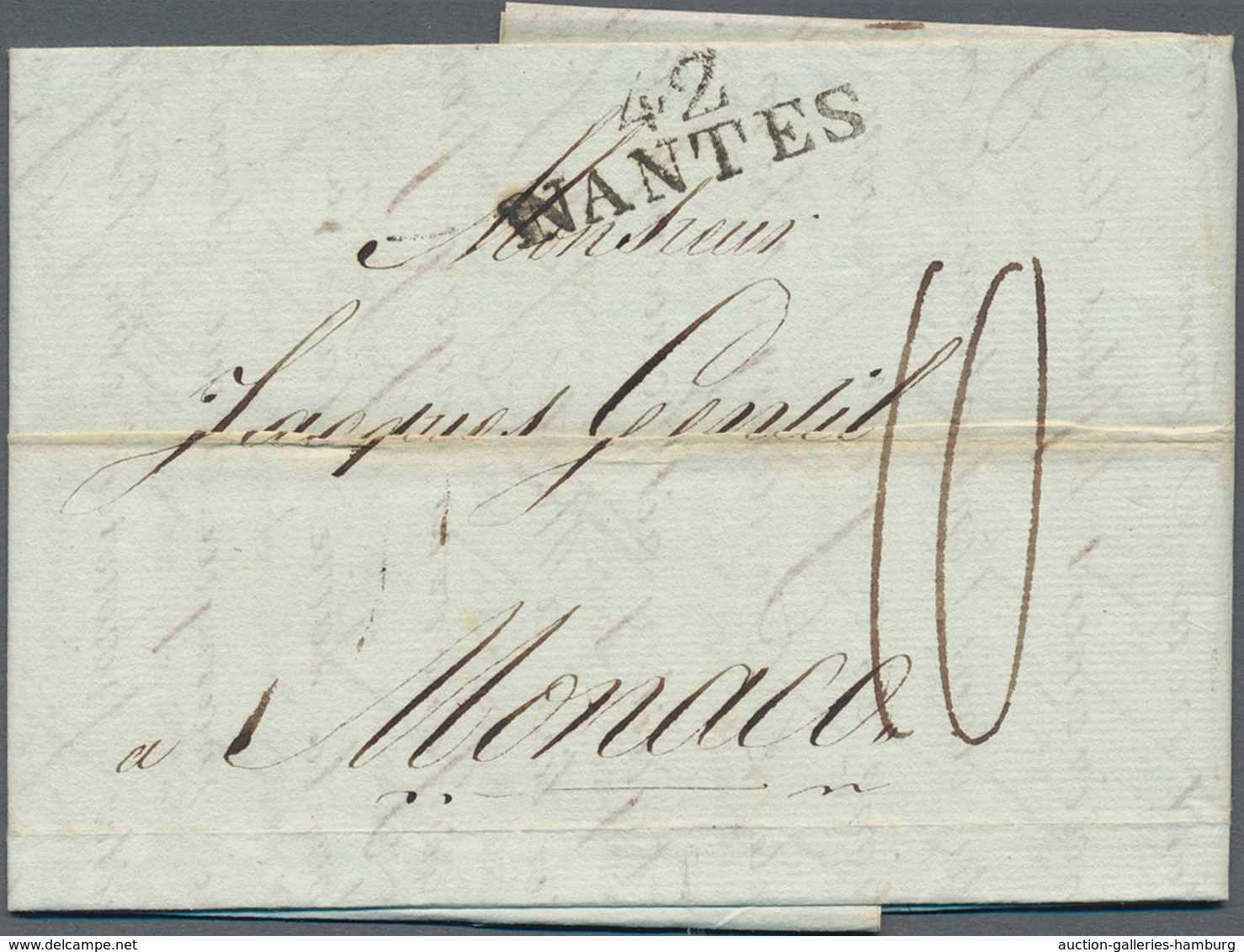 Monaco - Vorphila: 1791/1810, INCOMING MAIL, 22 Folded Letters From Mostly Different French Cities A - ...-1885 Vorphilatelie