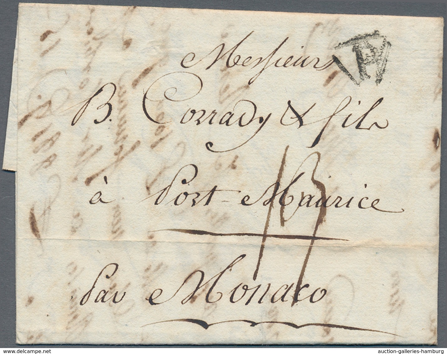 Monaco - Vorphila: 1791/1810, INCOMING MAIL, 22 Folded Letters From Mostly Different French Cities A - ...-1885 Precursori