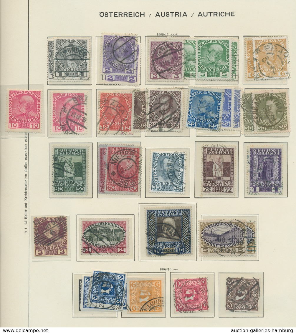 Österreich: 1850-1977, Sammlung Ab Der Klassik In 2 Schaubek-Vordruckalben Mit U.a. Diversem älterem - Covers & Documents