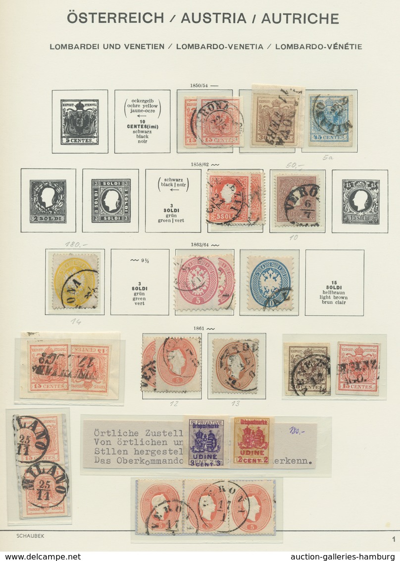 Österreich: 1850-1977, Sammlung ab der Klassik in 2 Schaubek-Vordruckalben mit u.a. diversem älterem