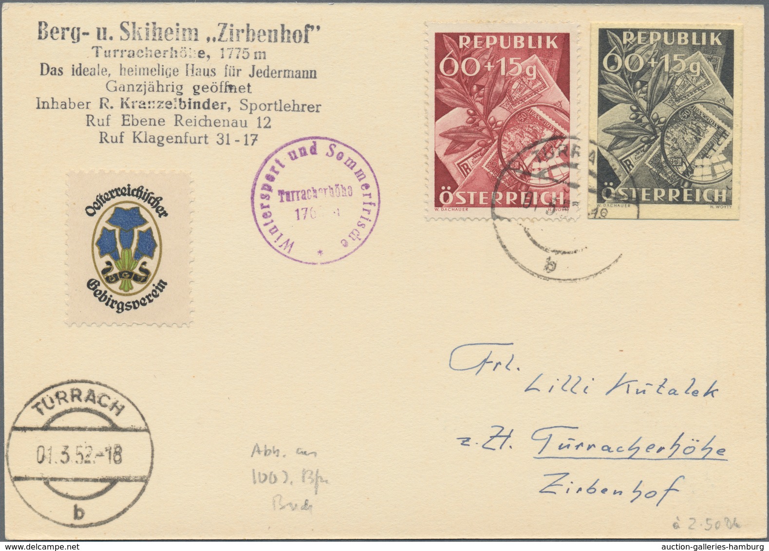 Österreich: 1948/51, Wiederaufbau, Stille Nacht, Heilige Nacht Und Tag Der Bfm. Als Ungezähnte Schwa - Covers & Documents