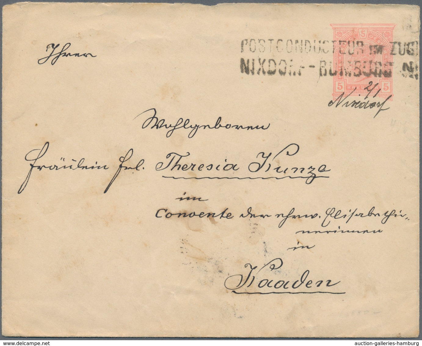 Österreich: 1897/1900, Lot Von Drei Belegen, Dabei Halbierte 1 Kr.-Marke Als Zusatz Auf Ganzsachenka - Covers & Documents