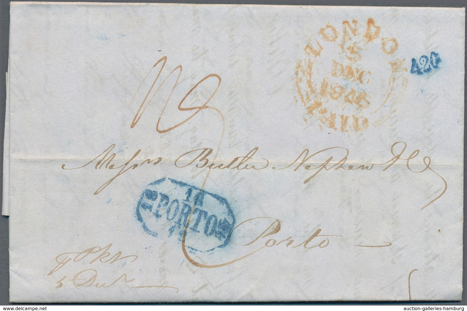 Portugal - Vorphila: 1832/1846, 20 Pre Philatelic Letters, Mostly Sent From Lissabon. One From Londo - ...-1853 Prephilately