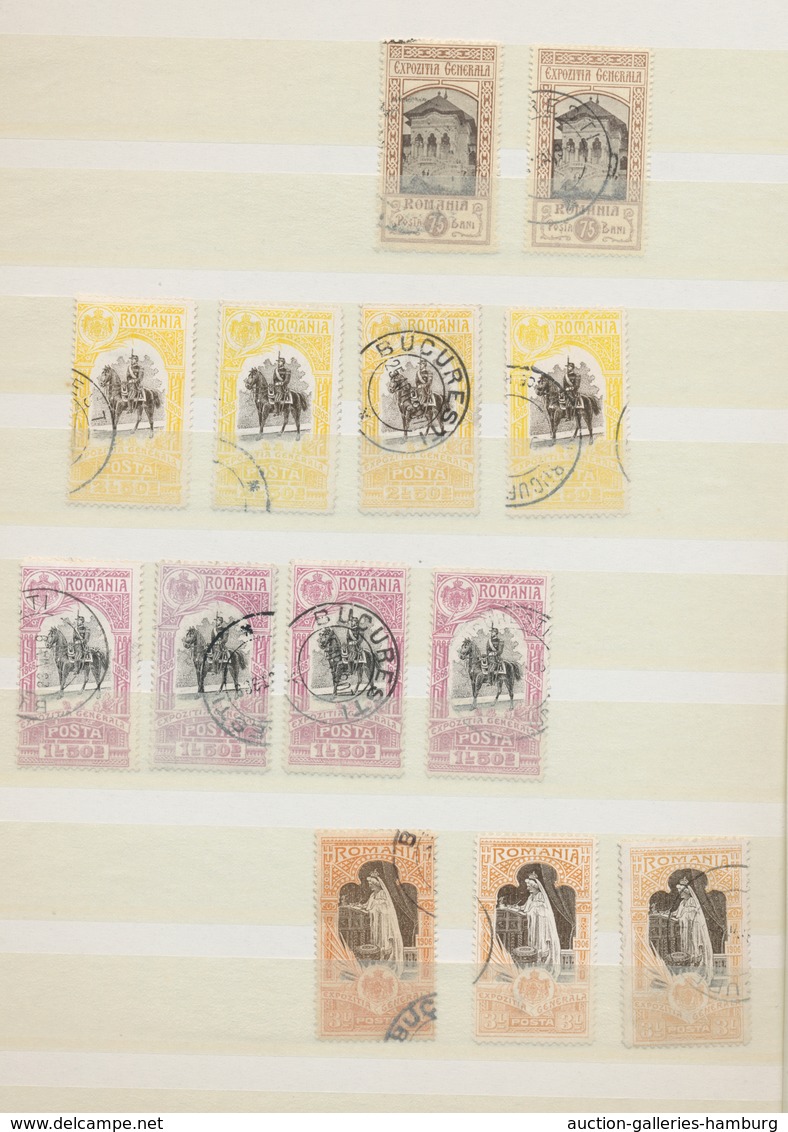 Rumänien: 1903-1941, Ungebrauchte Und Gestempelte Partie Der Sondermarken In Einem Dicken Einsteckbu - Used Stamps