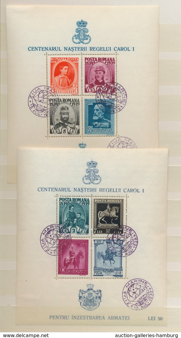 Rumänien: 1903-1941, Ungebrauchte Und Gestempelte Partie Der Sondermarken In Einem Dicken Einsteckbu - Used Stamps