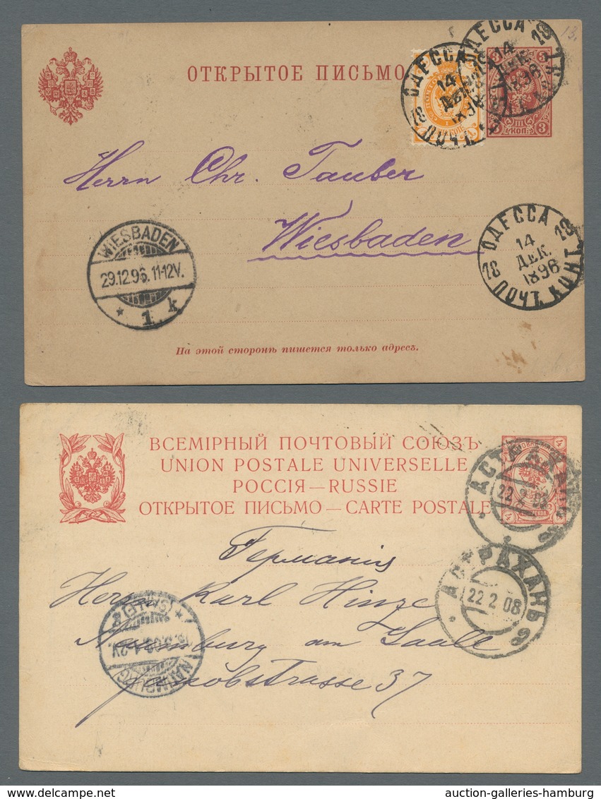 Russland: 1882-1915 (ca.), Assembly Of Over 40 Covers Incl. Postal Stationery And Picture-postcards, - Nuevos