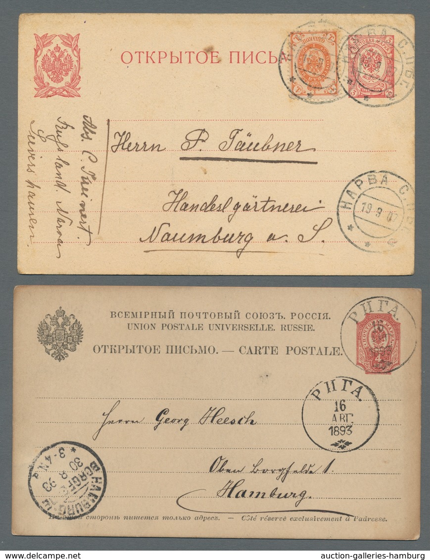 Russland: 1882-1915 (ca.), Assembly Of Over 40 Covers Incl. Postal Stationery And Picture-postcards, - Unused Stamps