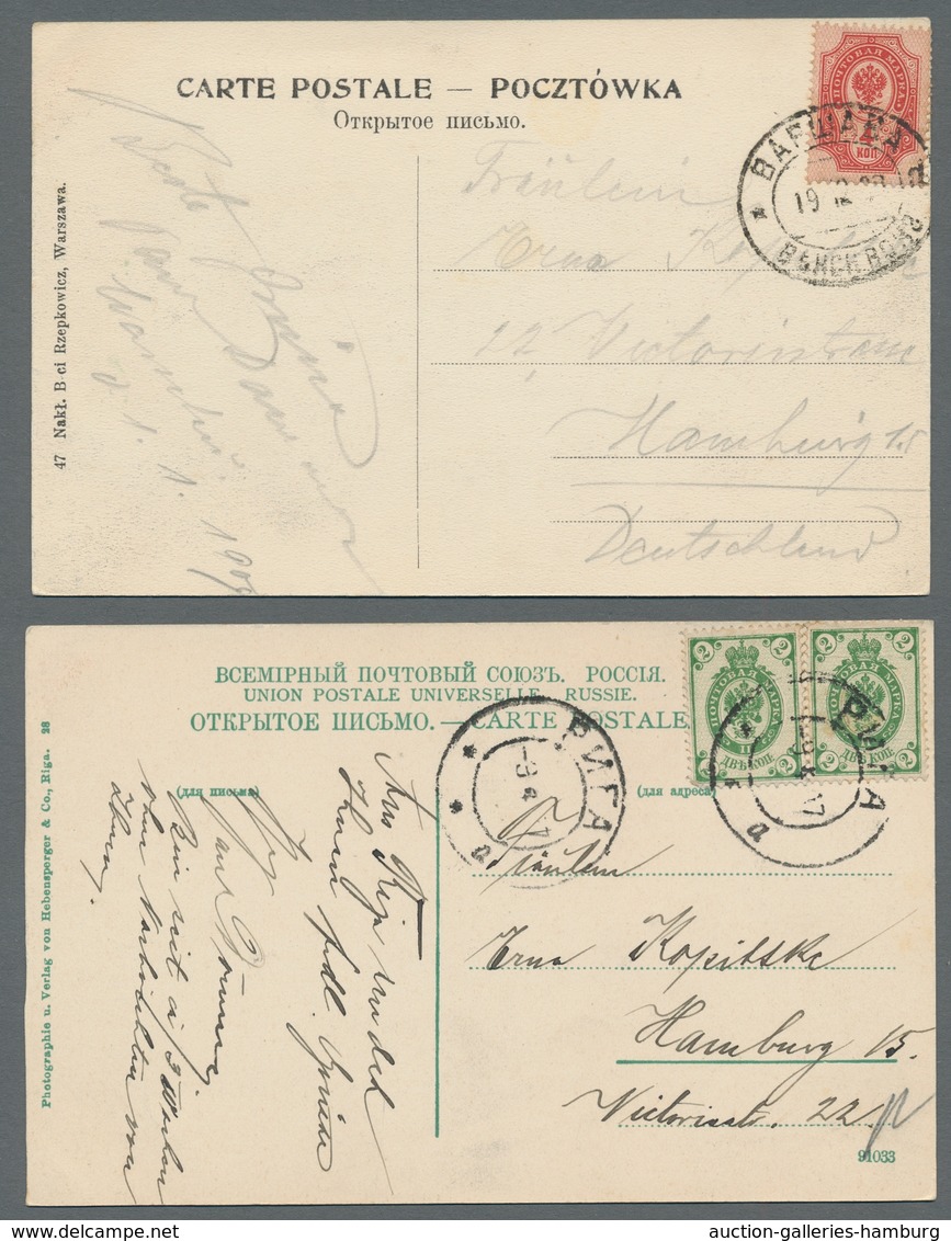 Russland: 1882-1915 (ca.), Assembly Of Over 40 Covers Incl. Postal Stationery And Picture-postcards, - Nuevos