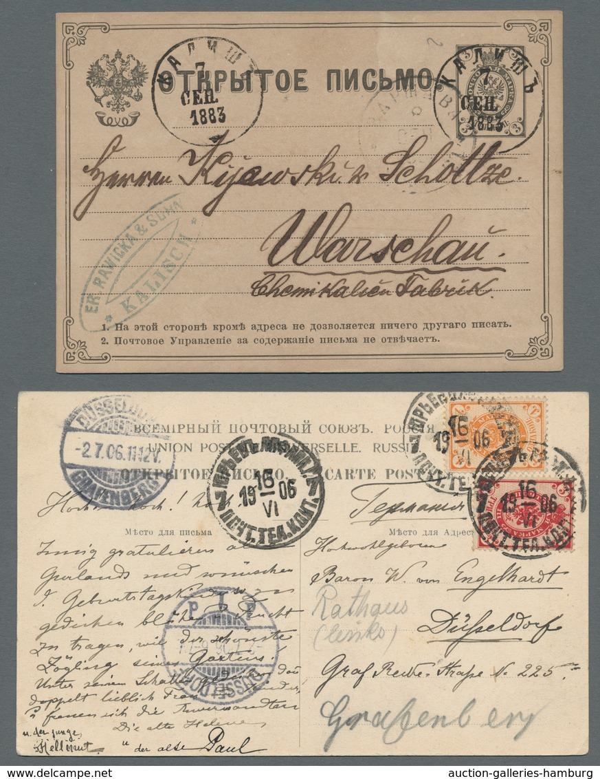 Russland: 1882-1915 (ca.), assembly of over 40 covers incl. postal stationery and picture-postcards,