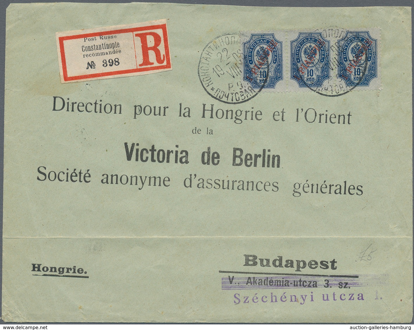 Russische Post In Der Levante - Staatspost: 1904/1913, 12 Covers And Cards (no Stationeries) Sent Fr - Levant