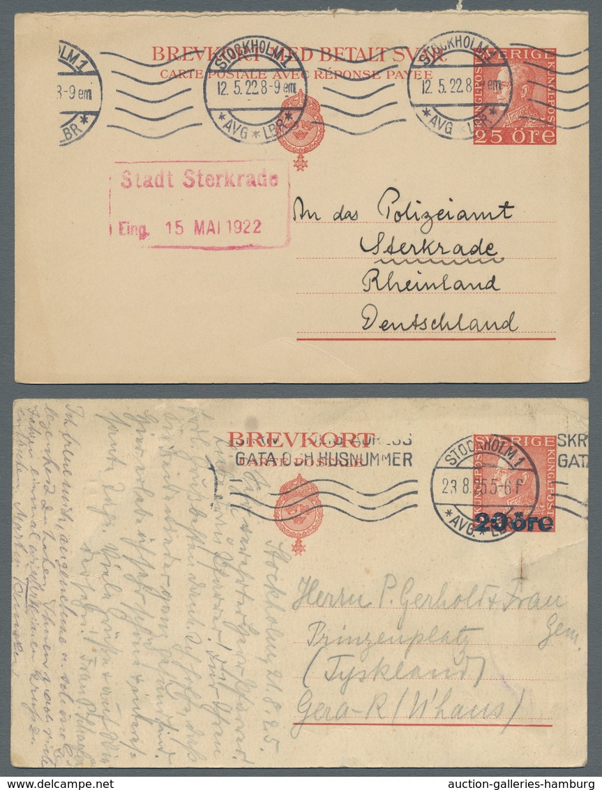 Schweden - Ganzsachen: 1872-1988, In Den Hauptnummern Komplette Sammlung Aller Postkarten, Teilweise - Enteros Postales