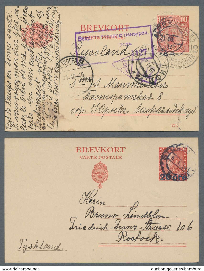 Schweden - Ganzsachen: 1872-1988, in den Hauptnummern komplette Sammlung aller Postkarten, teilweise