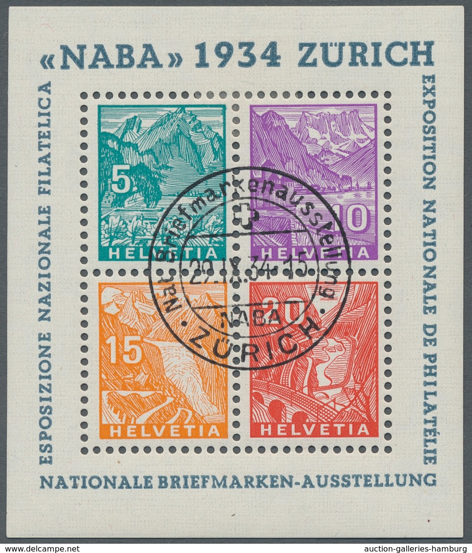 Schweiz: 1850/1987 ca., große gestempelte Sammlung mit einer Winterthur u. einige erste Ausgaben der