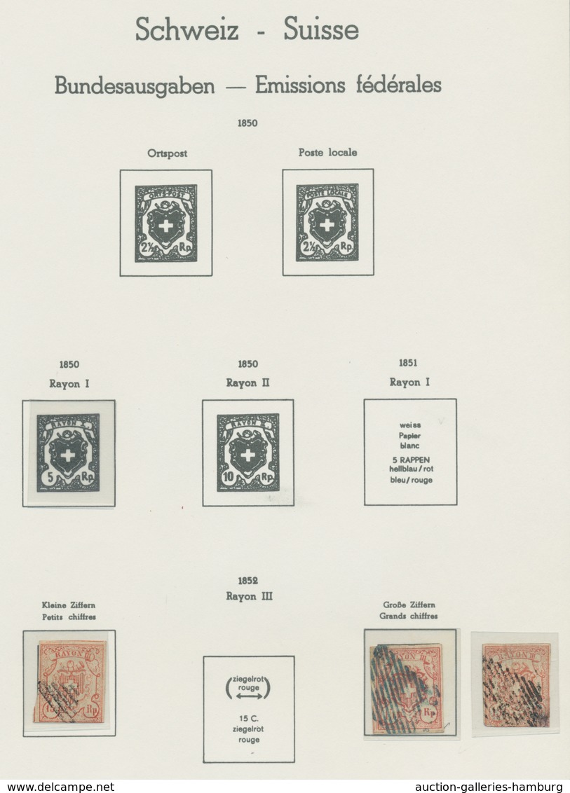 Schweiz: 1850-1960, überwiegend Gestempelte Sammlung Ab Der Klassik In Einem Vordruckalbum Mit U.a. - Used Stamps