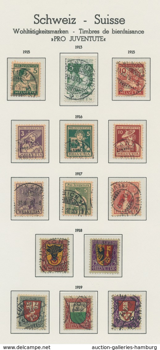 Schweiz: 1850-1960, überwiegend Gestempelte Sammlung Ab Der Klassik In Einem Vordruckalbum Mit U.a. - Used Stamps