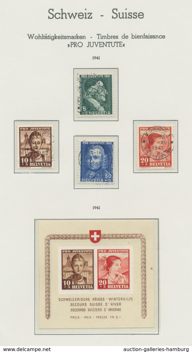 Schweiz: 1850-1960, überwiegend Gestempelte Sammlung Ab Der Klassik In Einem Vordruckalbum Mit U.a. - Used Stamps