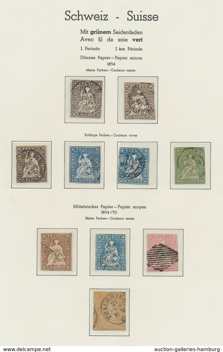 Schweiz: 1843-1965, überwiegend Gestempelte Sammlung Ab Der Klassik In Einem Leuchtturm-Falzlosalbum - Gebraucht