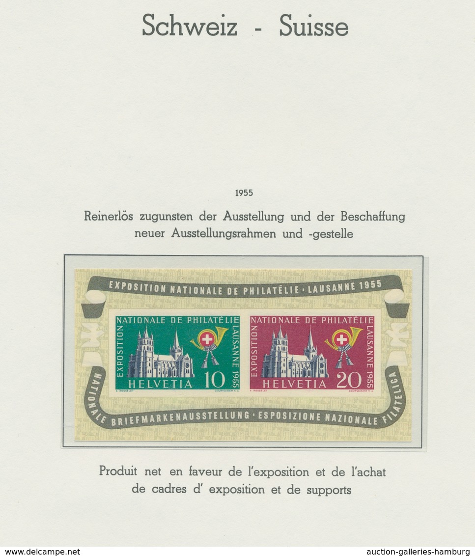 Schweiz: 1850-2002, Partie in 3 Vordruckalben und 3 Einsteckbüchern mit u.a. einer Teilsammlung ab d