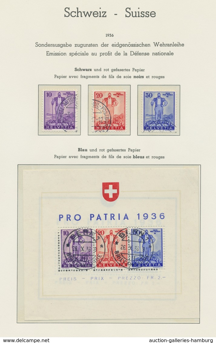 Schweiz: 1854/1957 Umfangreiche Gestempelte Sammlung Mit Vielen Besonderheiten Im Anfangsbereich, Sp - Used Stamps