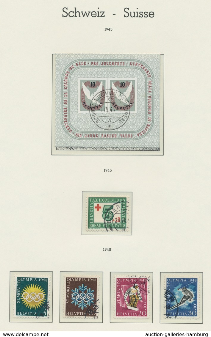 Schweiz: 1854/1957 umfangreiche gestempelte Sammlung mit vielen Besonderheiten im Anfangsbereich, sp