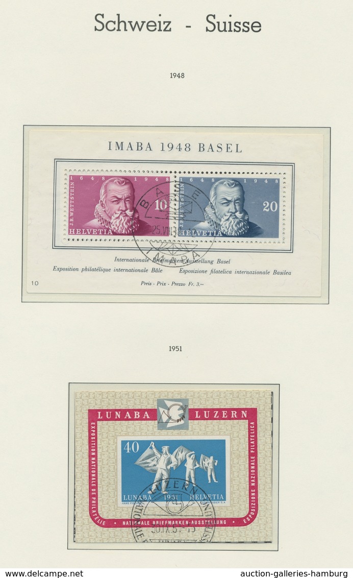 Schweiz: 1854/1957 umfangreiche gestempelte Sammlung mit vielen Besonderheiten im Anfangsbereich, sp