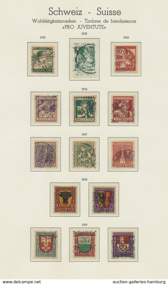 Schweiz: 1913/1993 Ca., Sammlung Pro-Patria U. Juventute, Gestempelt Mit Bl.6 U. Postfrisch Mit Bloc - Usados