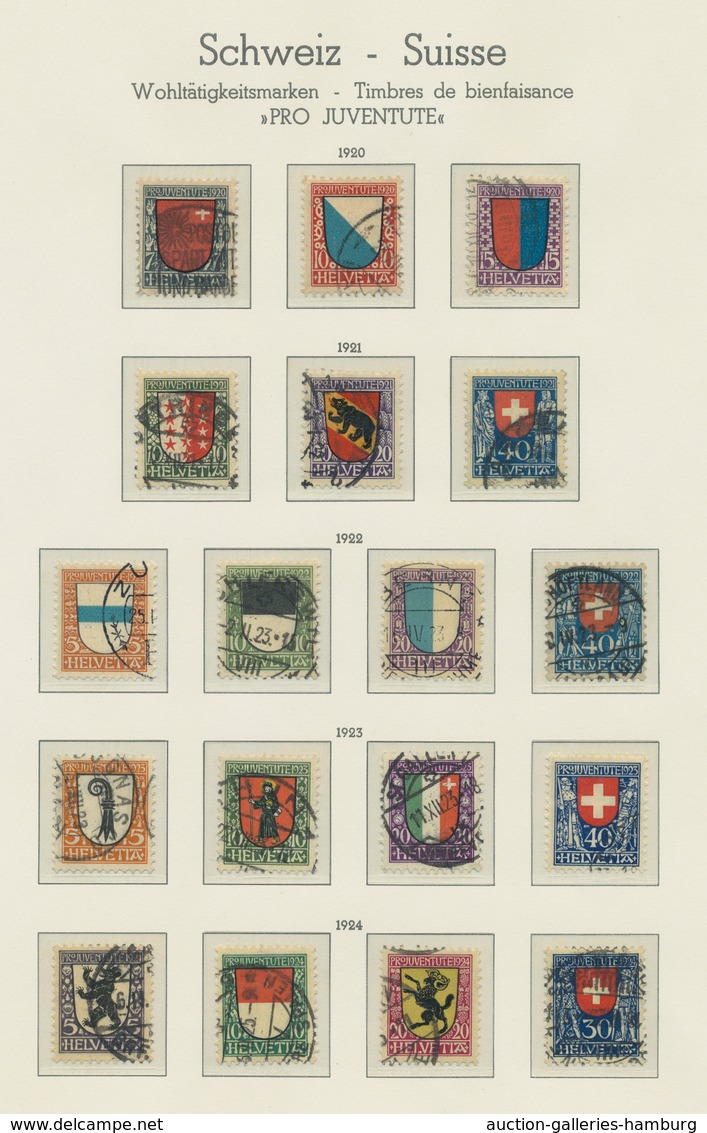 Schweiz: 1913/1993 Ca., Sammlung Pro-Patria U. Juventute, Gestempelt Mit Bl.6 U. Postfrisch Mit Bloc - Usados