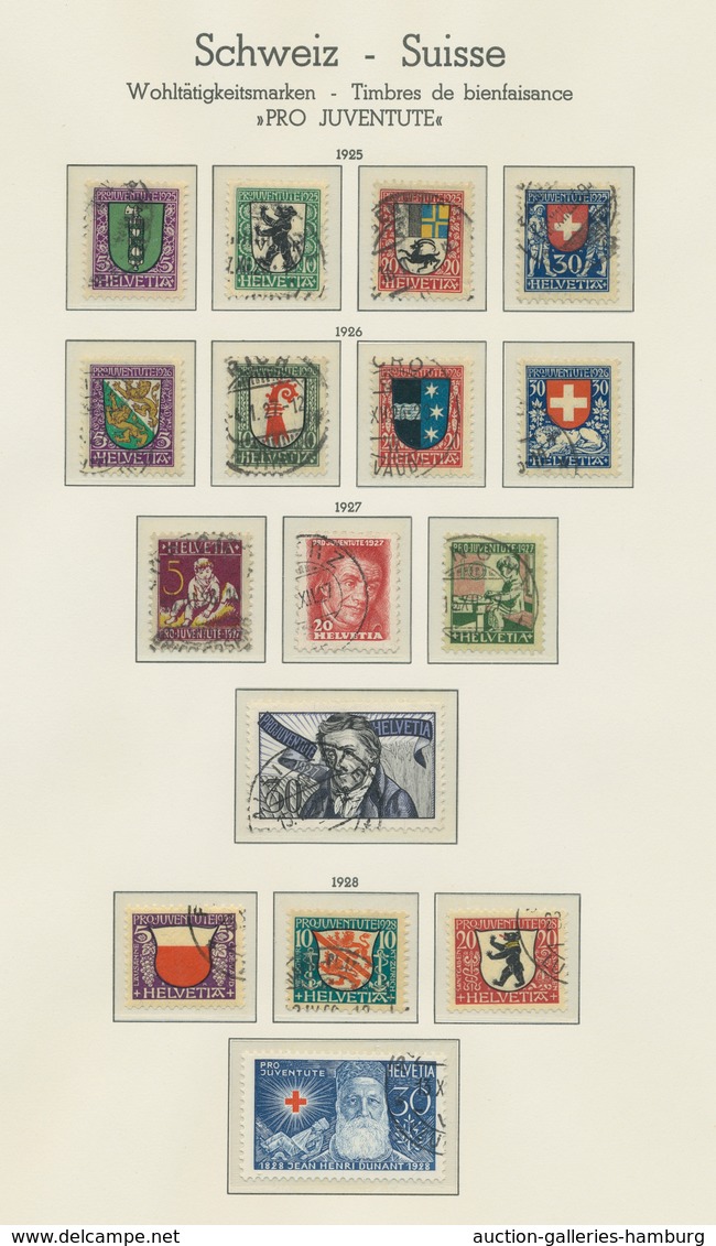 Schweiz: 1913/1993 Ca., Sammlung Pro-Patria U. Juventute, Gestempelt Mit Bl.6 U. Postfrisch Mit Bloc - Usados