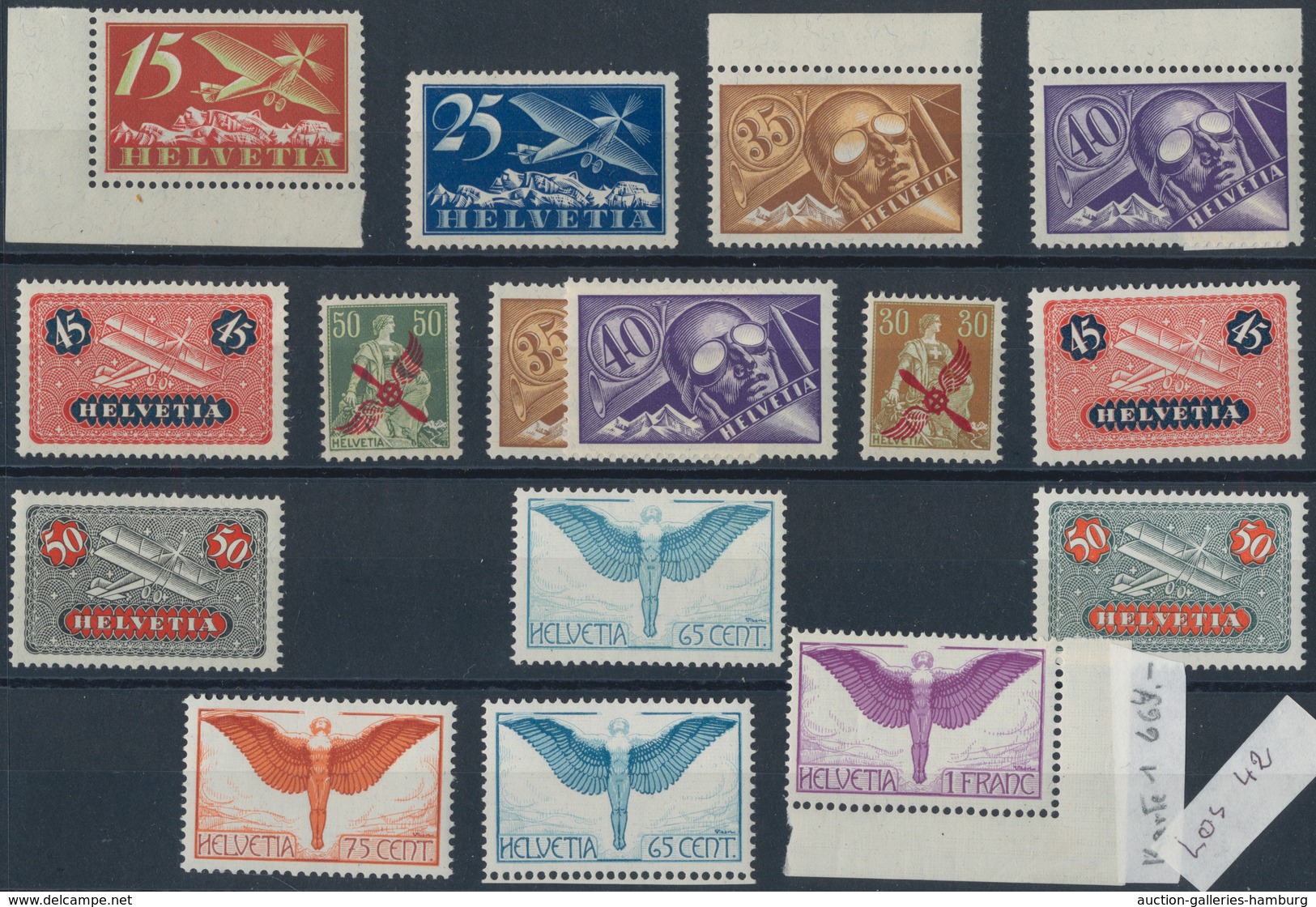 Schweiz: 1919/1981, Postfrische Sammlungspartie Von Flugpostmarken, Dabei Gute Ausgaben Der Frühen J - Used Stamps