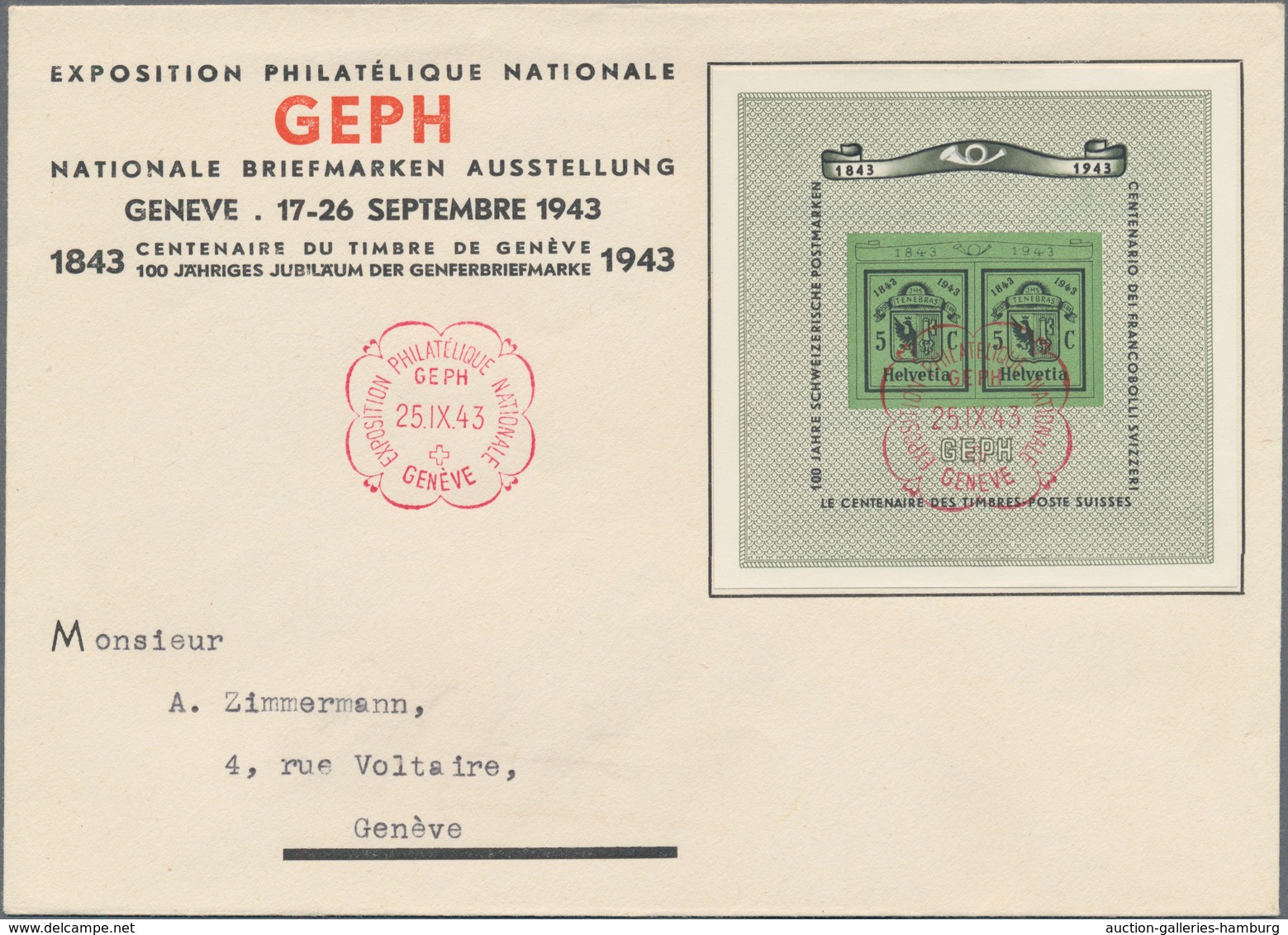 Schweiz: 1938/1995, Briefmarken-/Landesausstellungen, saubere Partie mit postfrischen Ausgaben und B