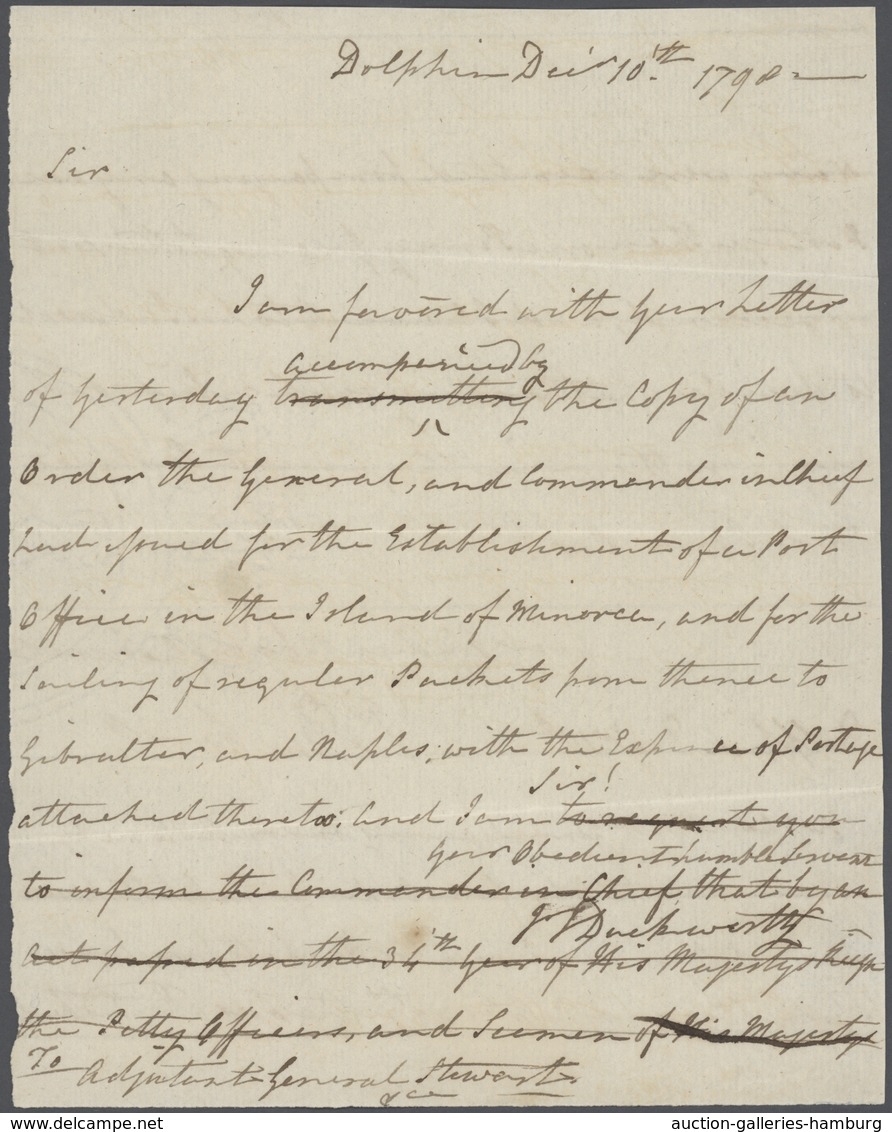 Spanien - Vorphila: 1798 Two Letter Contents (without The Address) Regarding THE OPENING OF A POST O - ...-1850 Prefilatelia