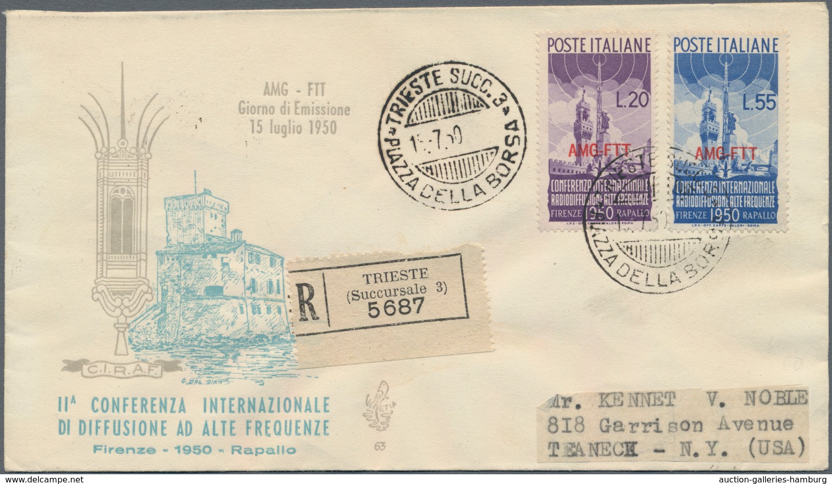 Triest - Zone A: 1947/1954, Collection With Ca.40 Different FIRST DAY COVERS, Comprising Better Item - Marcophilia