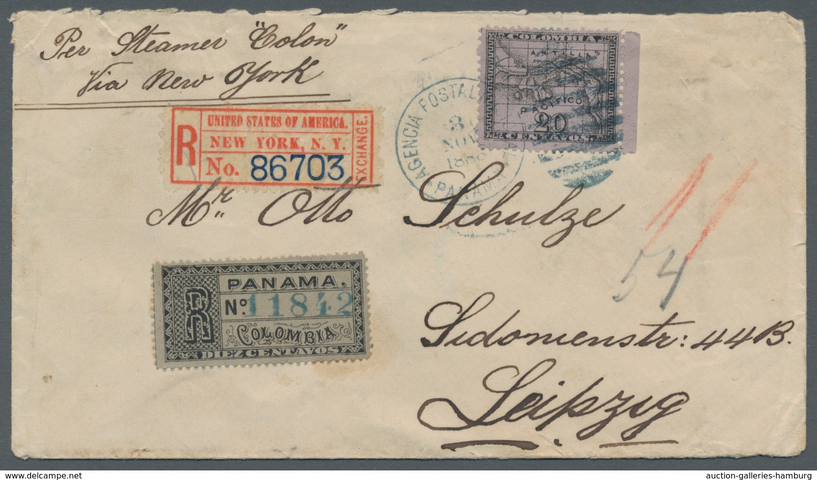 Südamerika: 1886/1932 Ca. Beautiful Lot Of About 60 Letters And Postal Stationary, While Ship Airmai - America (Other)