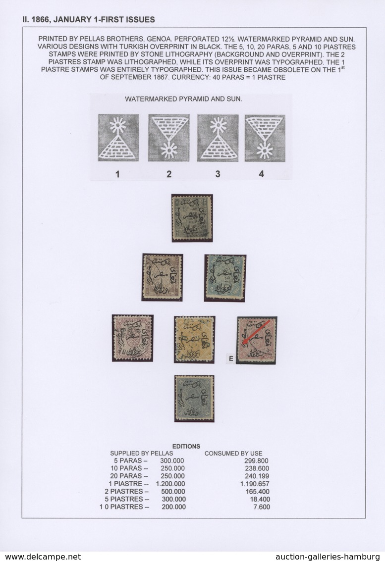 Ägypten: 1704-1879, Drei Alben Mit Selbstgestalteten Blättern, Die Eine Sehr Reichhaltige Und Spezia - 1866-1914 Khedivate Of Egypt