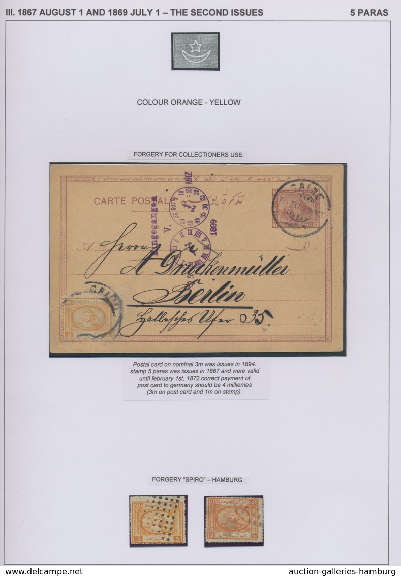 Ägypten: 1704-1879, drei Alben mit selbstgestalteten Blättern, die eine sehr reichhaltige und spezia