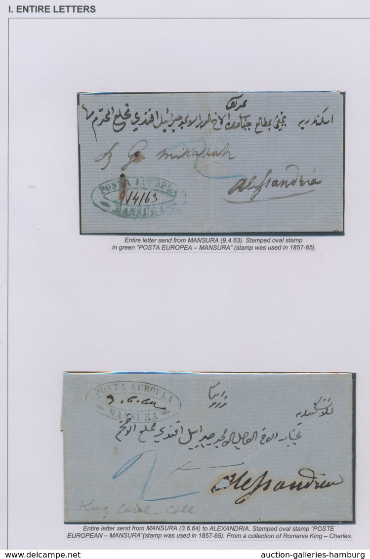 Ägypten: 1704-1879, drei Alben mit selbstgestalteten Blättern, die eine sehr reichhaltige und spezia