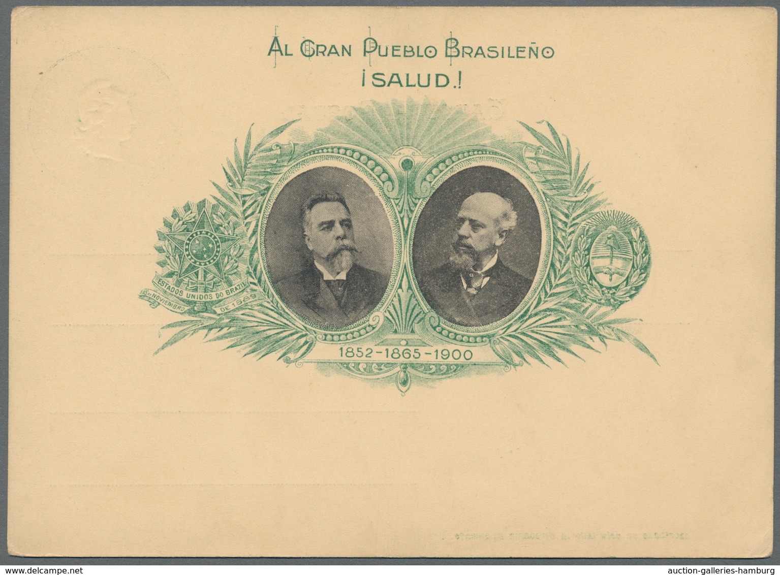 Argentinien - Ganzsachen: 1876-1952, Sammlung in zwei Briefordnern mit 350 ungebrauchten, fast nur v