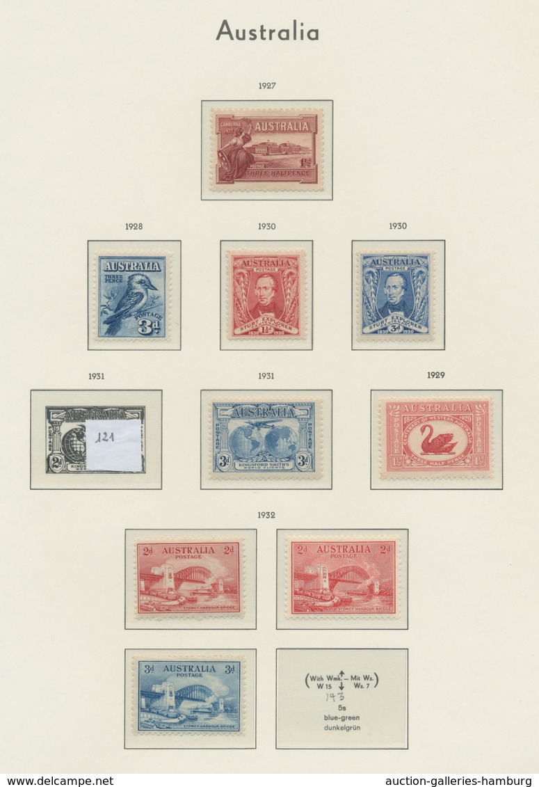 Australien: 1913 - 2006, outstanding collection housed on Leuchtturm album leaves, starting with som